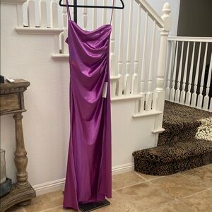 Dress For Everyone One Shoulder Side Slit NWT Size M